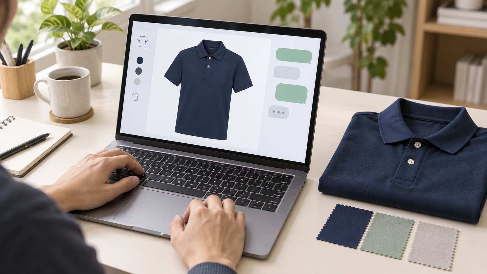 วิธีการใช้ กันต์ AI ออกแบบเสื้อโปโล และ ตัวอย่างคำสั่ง